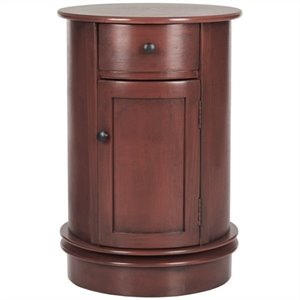 safavieh tabitha oval cabinet in red
