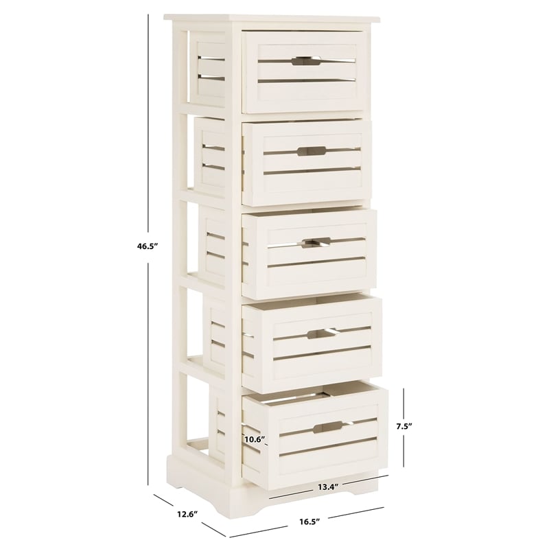 Safavieh Sarina Pine Cabinet in Cream