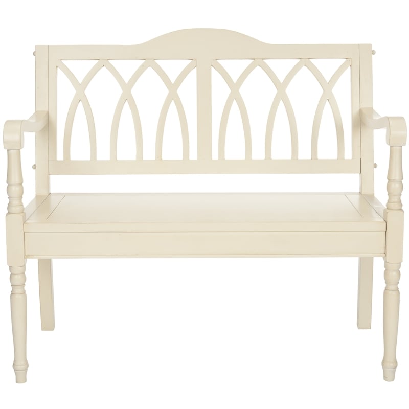 Safavieh Franklin Poplar Wood Bench in White