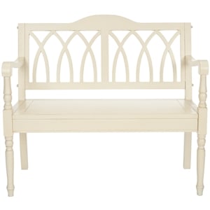Safavieh Franklin Poplar Wood Bench in White