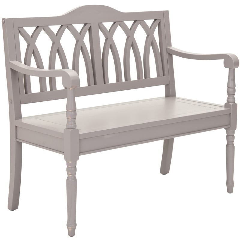 Safavieh Benjamin Pine Bench in Grey