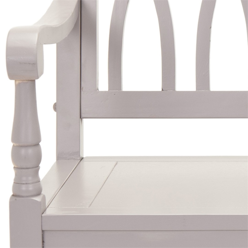 Safavieh Benjamin Pine Bench in Grey