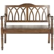 Safavieh Benjamin Pine Bench in Dark Walnut