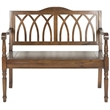 Safavieh Benjamin Pine Bench in Dark Walnut