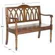 Safavieh Benjamin Pine Bench in Dark Walnut