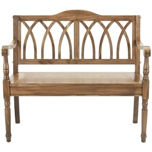 Safavieh Benjamin Pine Bench in Oak