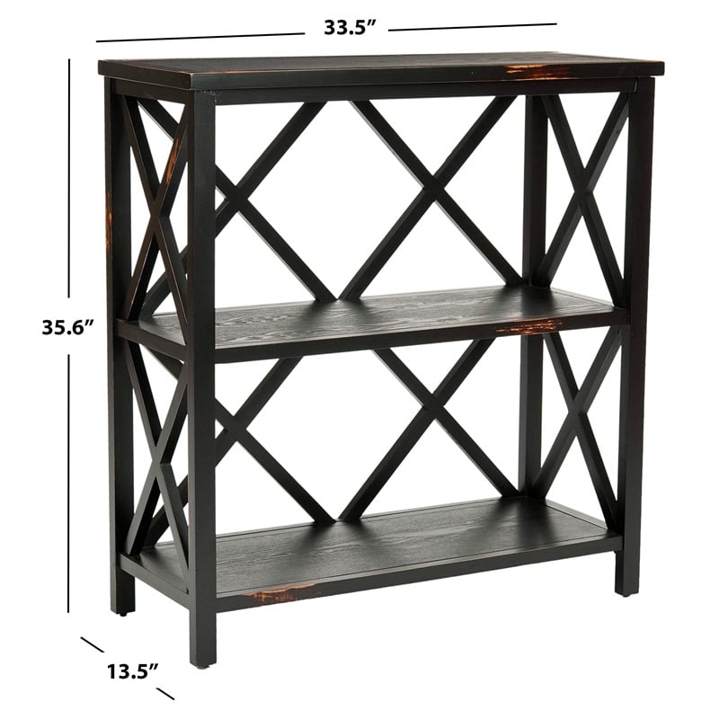 Safavieh Lucas Distressed Etagere in Black
