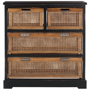 Safavieh Jackson Pine 4 Drawer Storage Unit in Black