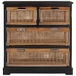 Safavieh Jackson Pine 4 Drawer Storage Unit in Black