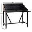 Safavieh Wyatt Pine Wood Writing Desk in Black