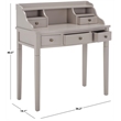 Safavieh Landon Mahogany Writing Desk in Grey