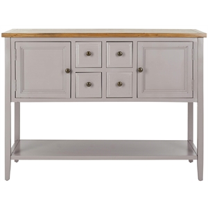 Safavieh Charlotte Elm and Pine Wood Sideboard in Grey