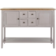Safavieh Charlotte Elm and Pine Wood Sideboard in Grey