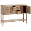Safavieh Charlotte Elm and Pine Wood Sideboard in Black