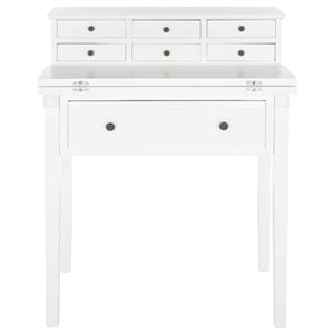 Safavieh Abigail Pine Wood Desk in White