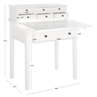 Safavieh Abigail Pine Wood Desk in White