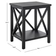 Safavieh Candence Poplar Wood End Table in Black