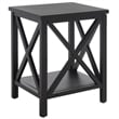 Safavieh Candence Poplar Wood End Table in Black
