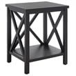 Safavieh Candence Poplar Wood End Table in Black