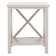 Safavieh Candence Poplar Wood End Table in Grey