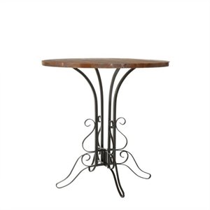 Safavieh Caper Fir Wood Accent Table in Black and Walnut