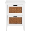 Safavieh Jonah Wood Two Drawer End Table in White