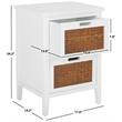 Safavieh Jonah Wood Two Drawer End Table in White