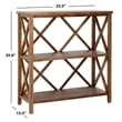 Safavieh Liam Elm Wood Open Bookcase in Oak