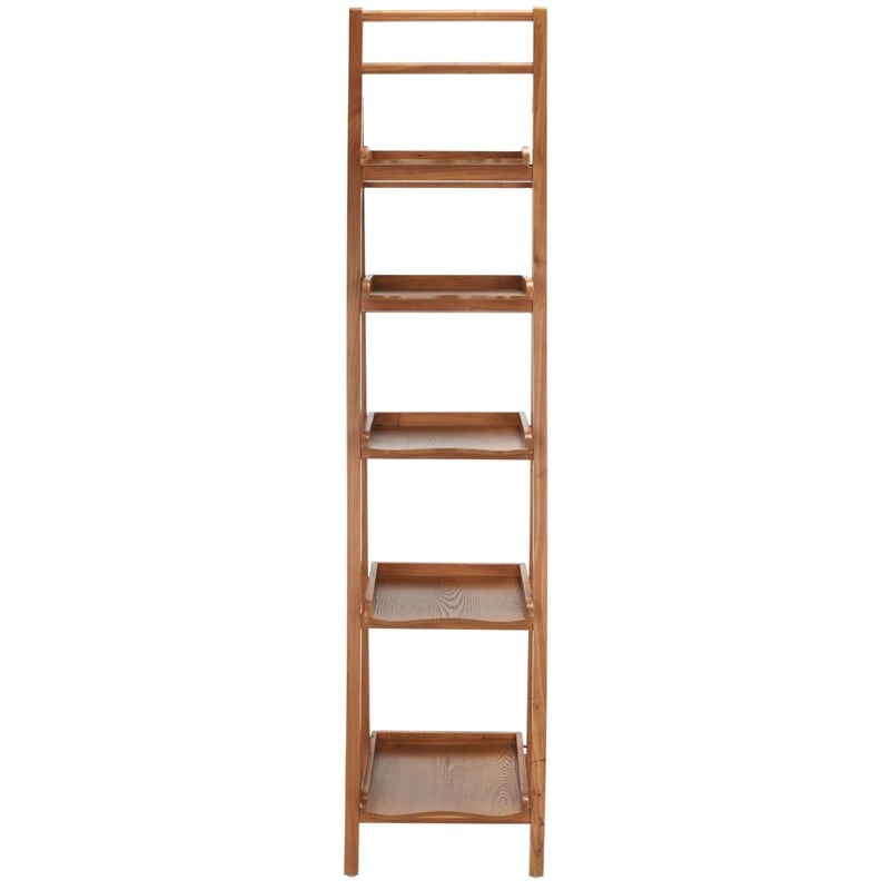 Safavieh Asher Pine Wood Leaning Etegere in Oak