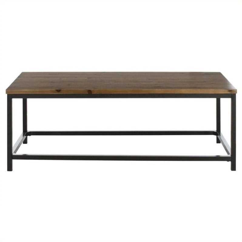 Safavieh Jax Fir Wood Coffee Table In Oak Amh6545a Safavieh Jax Fir Wood Coffee Table In Oak