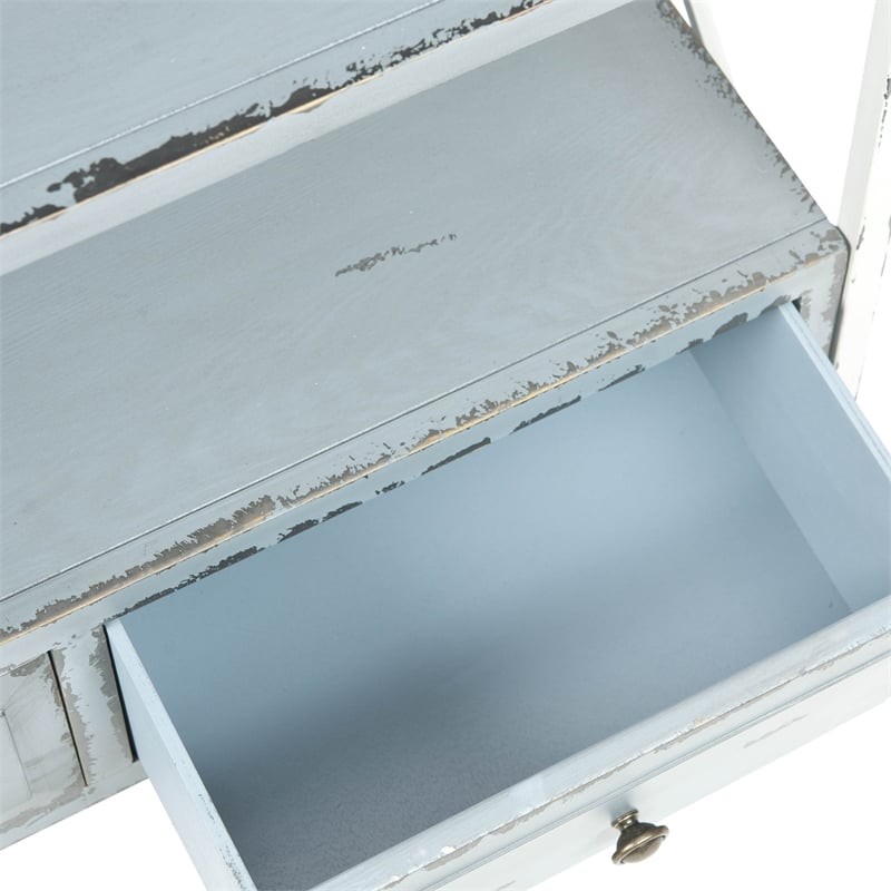 Safavieh Annabelle Pine Wood Console in Gray and White