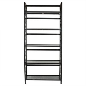 safavieh abby pine wood tall bookcase in black