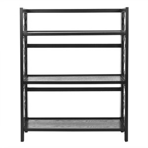 safavieh ron pine wood small bookcase in black