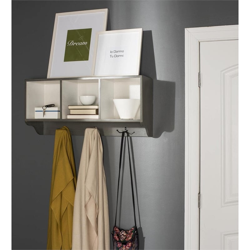 Safavieh David Poplar Wood Shelf in White