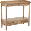 Safavieh Alice Elm Wood Console in Pickled Oak