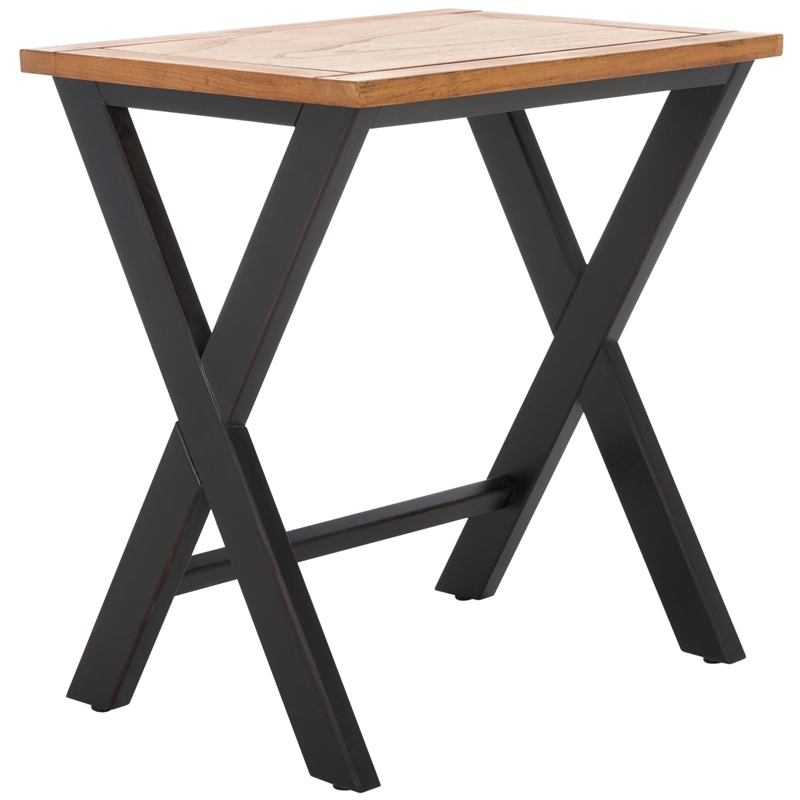 Safavieh Jay Elm Wood Tray Tables in Walnut