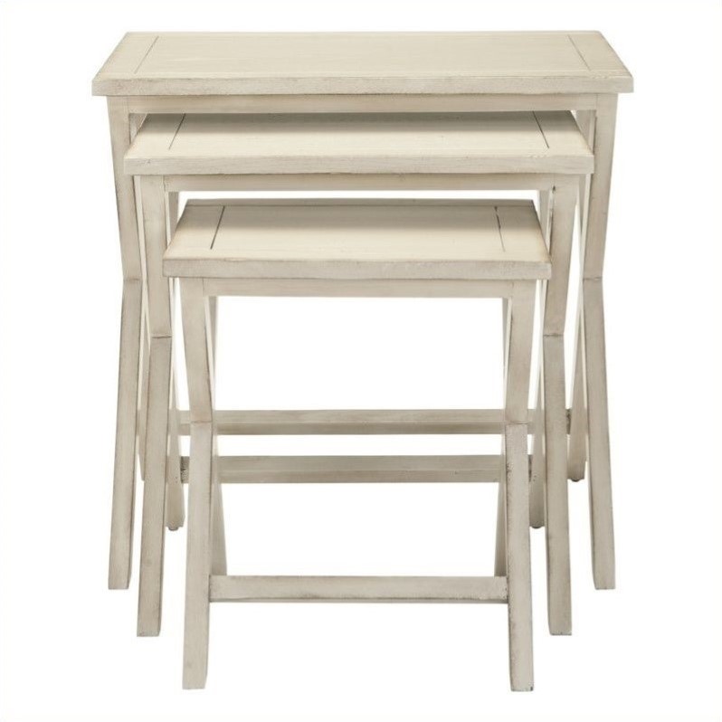 Safavieh Alan Poplar Wood Tray Tables In White Washed Amh6573a Safavieh Alan Poplar Wood Tray Tables In White Washed