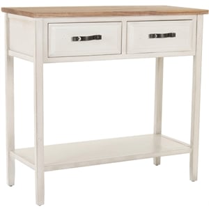Safavieh Mindy Elm and Poplar Wood Console in White