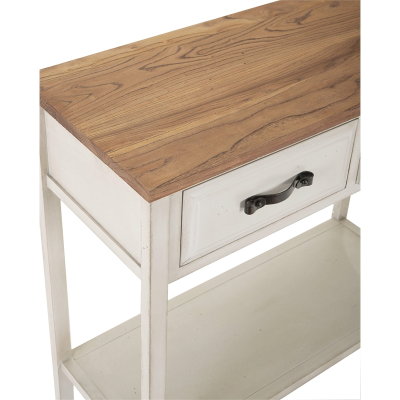 Safavieh Mindy Elm and Poplar Wood Console in White