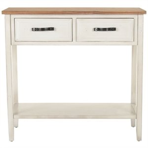 Safavieh Mindy Elm and Poplar Wood Console in White