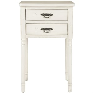 Safavieh Cindy Poplar Wood End Table in White