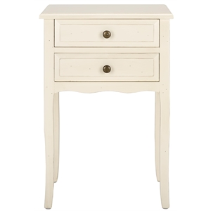 Safavieh Colin Poplar Wood End Table in White