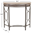Safavieh Paris Copper Console with Wood Top
