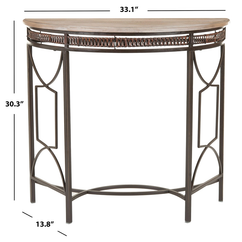 Safavieh Paris Copper Console with Wood Top