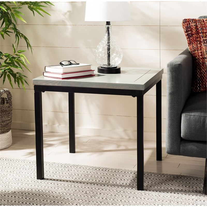 Safavieh Stacy Elm Wood Side Table in Brown