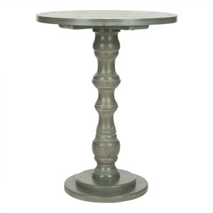Safavieh Greta Elm Wood Accent Table in Ash Grey