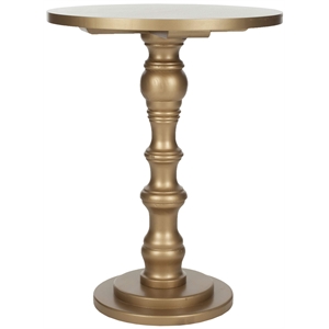 Safavieh Greta Pine Wood Accent Table in Gold