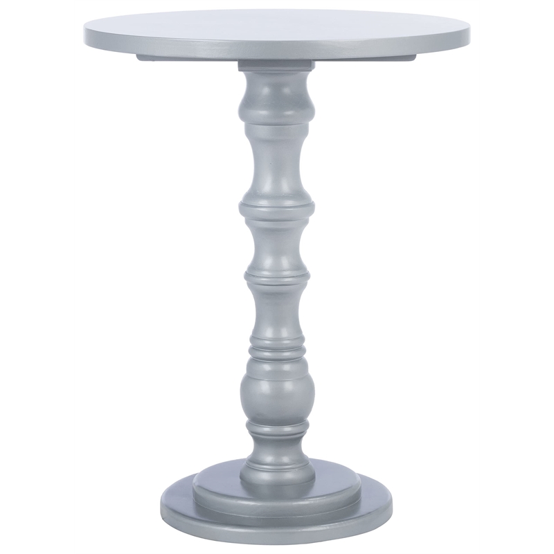 Safavieh Greta Pine Wood Accent Table in Silver