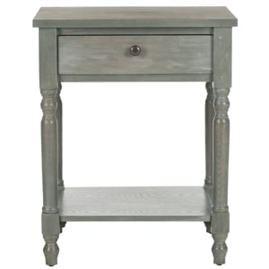 Safavieh Tami Elm Wood End Table in Ash Grey