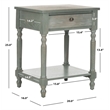 Safavieh Tami Elm Wood End Table in Ash Grey
